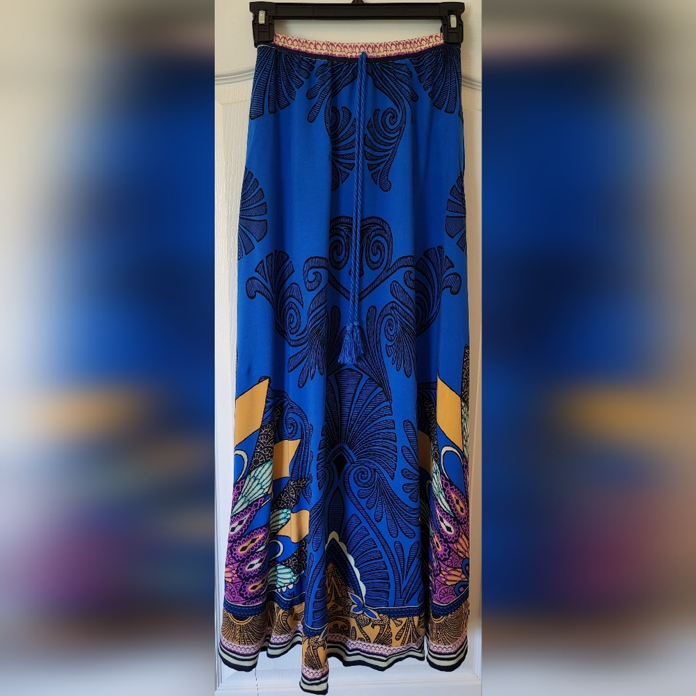 Forever 21 Pull-on Flowy Peasant Maxi Skirt XS Women's Boho Festival Tribal